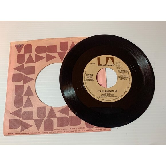 Crystal Gayle 7" 45 RPM Vinyl Record Dont It Make My Brown Eyes Blue & Its All R - Picture 5 of 5
